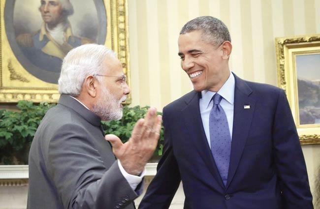 Narendra Modi’s two meetings with the US President, interactions with the entire upper echelons of the US administration and with important corporate heads were enough of an indication of a well-planned visit. There were strategic bilaterals on the sidelines. Pic/Getty Images
