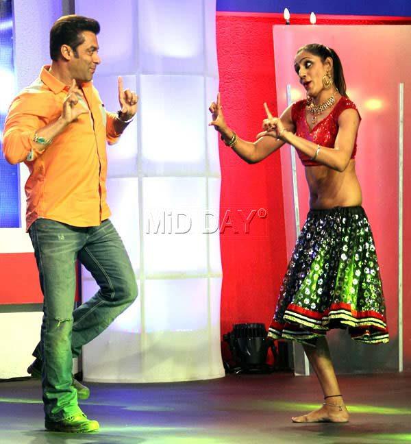Jumping all hurdles: Reality show contestant Shubhreet Kaur Ghumman swayed India with her dancing prowess and sheer grit and seemed to have found a fan in Salman Khan, who did a li’l jig with her at a fundraiser for people with disabilities in March  