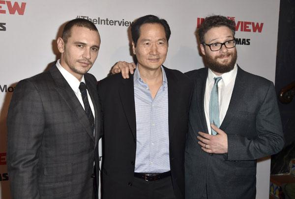 James Franco, Charles Chun and Seth Rogen attend the premiere Of 