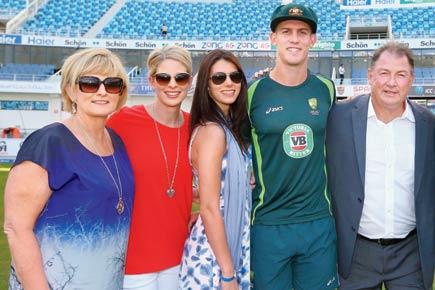 Geoff Marsh emotional after giving son Mitchell green cap
