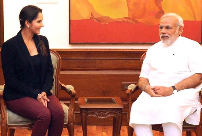 Sania Mirza and Narendra Modi