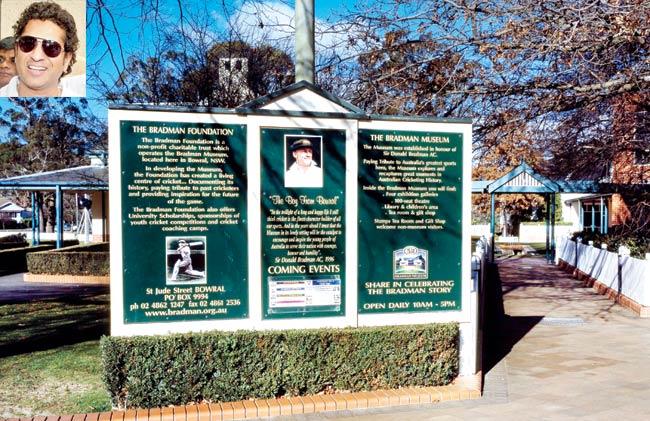 The Bradman Museum in Bowral (New South Wales) (Pic/Getty Images) and (Inset) Sachin Tendulkar