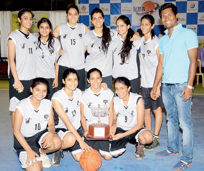 Bandra YMCA girls with their trophy at Nagpada recently