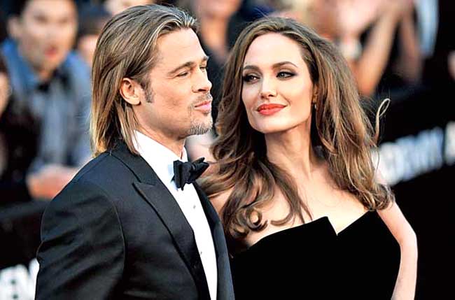 Angelina Jolie with husband Brad Pitt