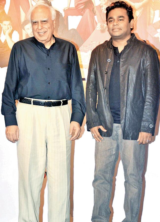 Politico Kapil Sibal with musician A R Rahman