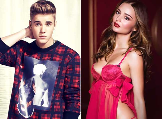 Justin Bieber and Miranda Kerr