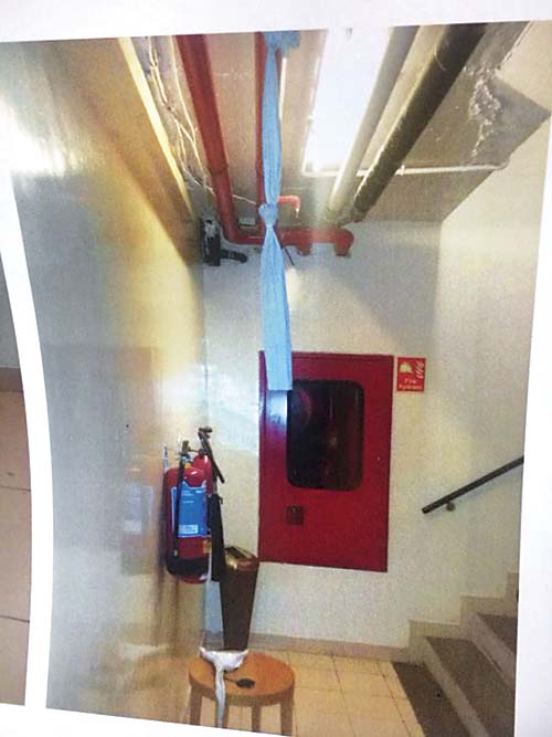 Chordia was found hanging by a curtain near the fire extinguisher on the 11th floor of one of his group’s hotels on Monday