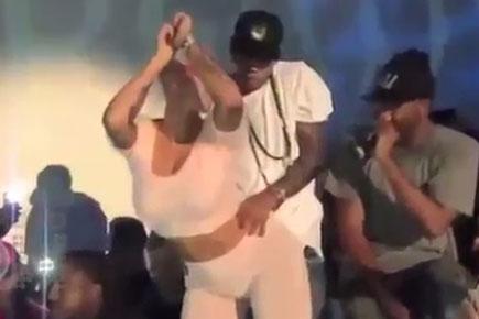 Amber Rose twerking with Chris Brown at Supper club in Los Angeles