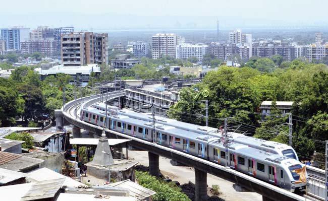 The Mumbai Metro has a place of pride in the hearts of Ghatkopar residents. Pic/Datta Kumbhar