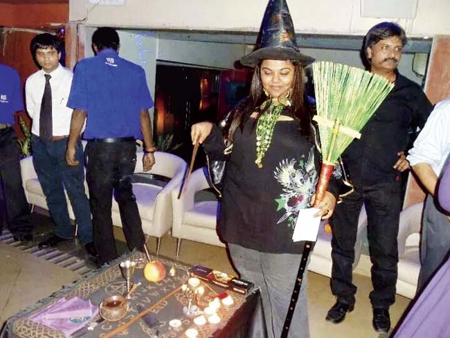 Anuja Gala, at last year’s Halloween celebration at her store
