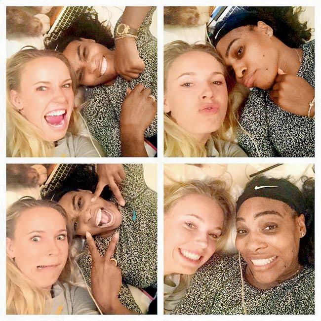 Serena Williams recently posted these pictures on Instagram of herself and Caroline Wozniacki