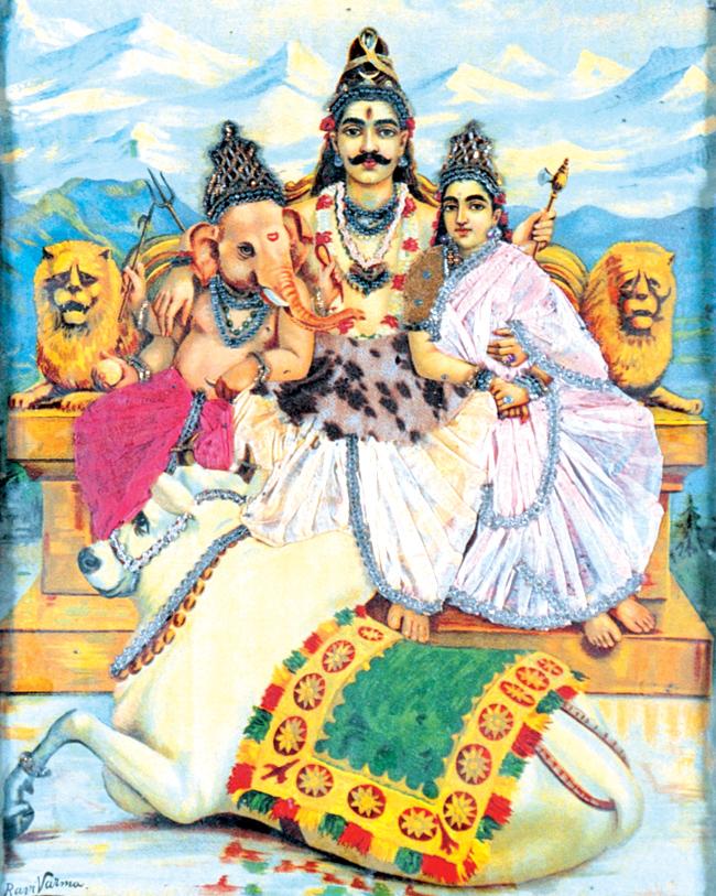 Original Raja Ravi Varma image, which was then later used for advertisements