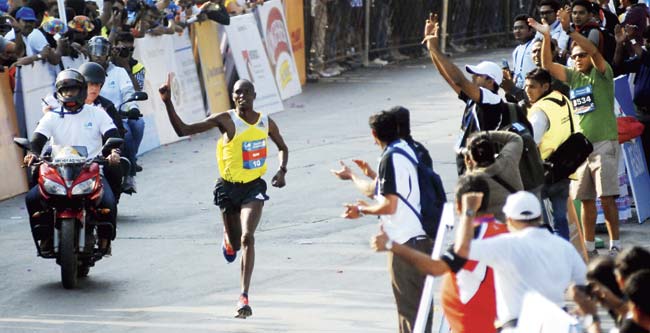 A Mumbai marathon winner comes closer to the finish line