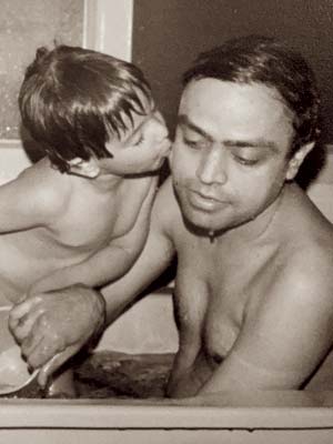 A picture of Murli Deora with son Mukul from the family album