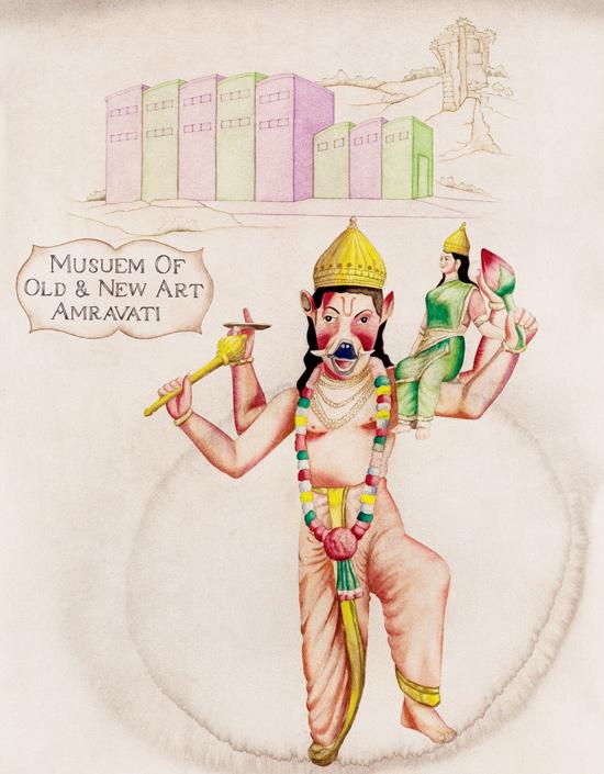 Museum of Old and New Art Amravati; Watercolour on paper (2014)