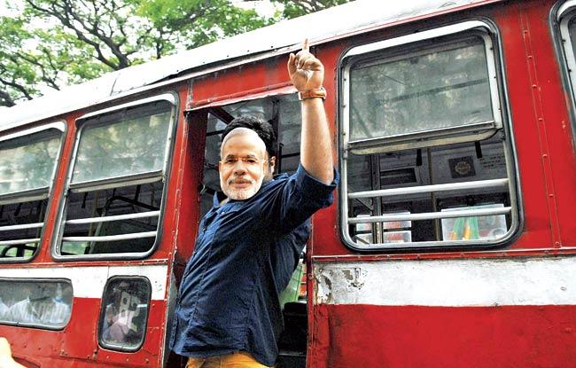 PM Narendra Modi is expected to make an appearance during the October 4 rally at Mahalaxmi Race Course, for which the BJP is reportedly hiring 900 buses. File pic for representation