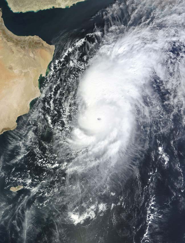 A NASA image of cyclone Nilofar. Pic/AFP
