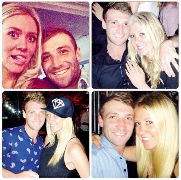 Meagan Simpson posted these pictures with with Phillip Hughes on her Twitter account