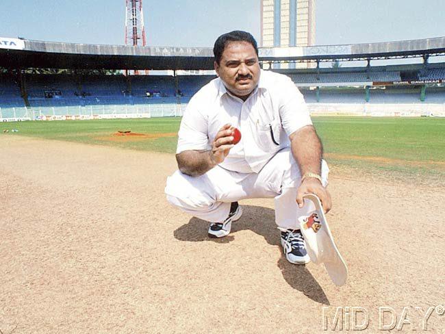 Nadeem Memon, seen in a file picture when he was the curator of Wankhede stadium