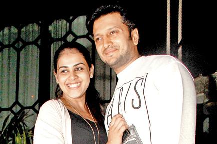 Spotted: Genelia D'Souza and Riteish Deshmukh at a restaurant