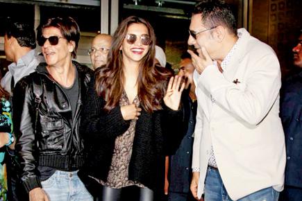 Spotted: 'Happy New Year' team at Mumbai airport