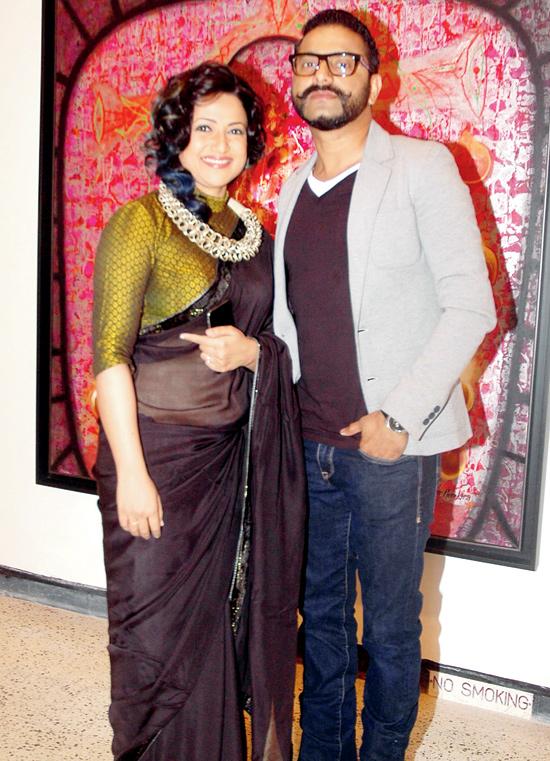 Tanuja and Sunil Paudwal