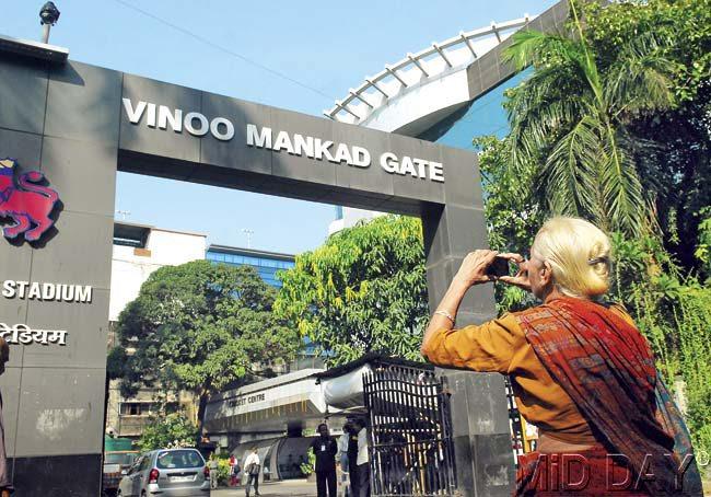 The Vinoo Mankad gate is the main entrance into Wankhede stadium. Pics/Sayyed Sameer Abedi