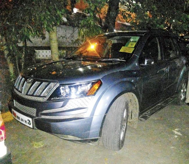 The vehicle belongs to corporator Manisha Chaudhury, who is BJP’s candidate from Dahisar constituency
