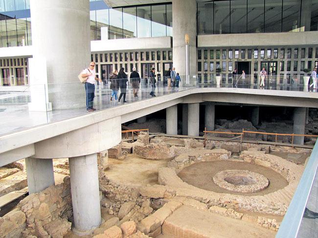 The New Acropolis Museum built over the old city
