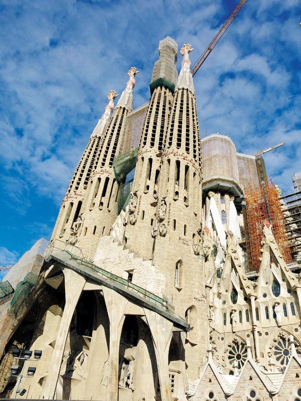 The Sagrada Familia is expected to have 18 towers once work on the building is completed