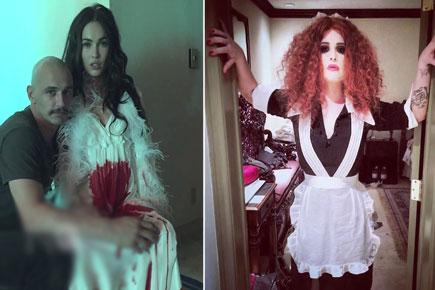 Beautiful Hollywood divas donning Halloween costumes