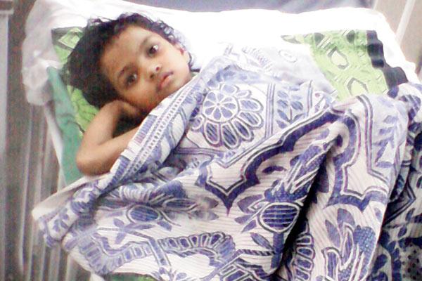 Eight-year-old Isha Gupta developed rashes on her legs 