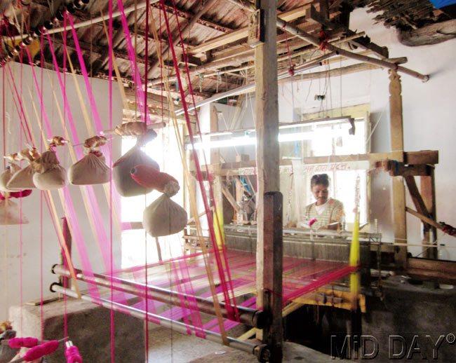 The weavers in Maheshwar