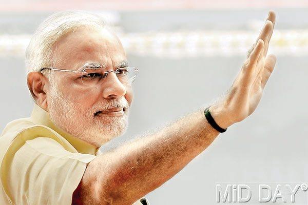 PM Modi is scheduled to address three rallies in Mumbai, and another two in Thane during his state-wide tour. File pic