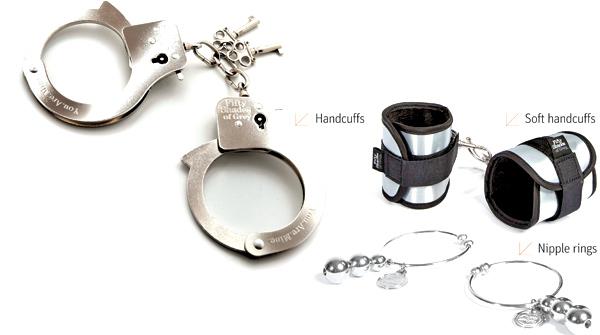 Handcuffs, Soft handcuffs, Nipple rings
