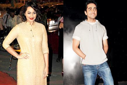 Sonakshi Sinha, Ayushmann Khurrana at Vikram Phadnis' store launch