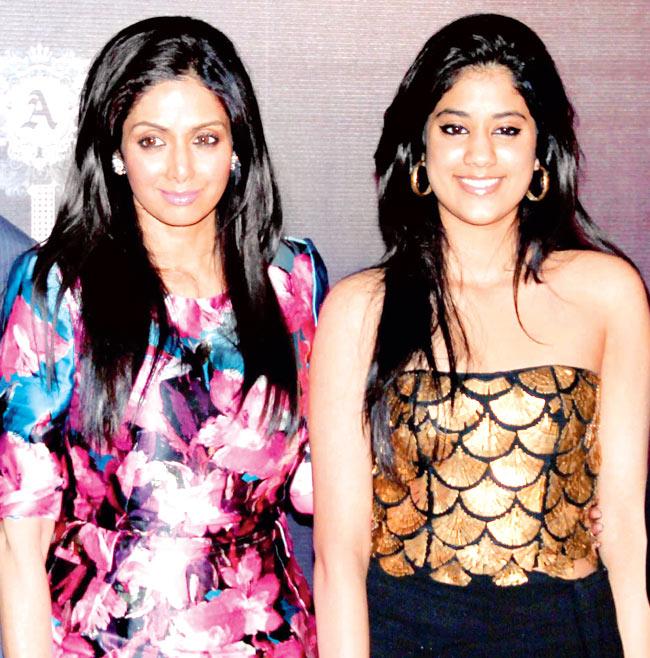 Sridevi (left) and her daughter Jahnvi