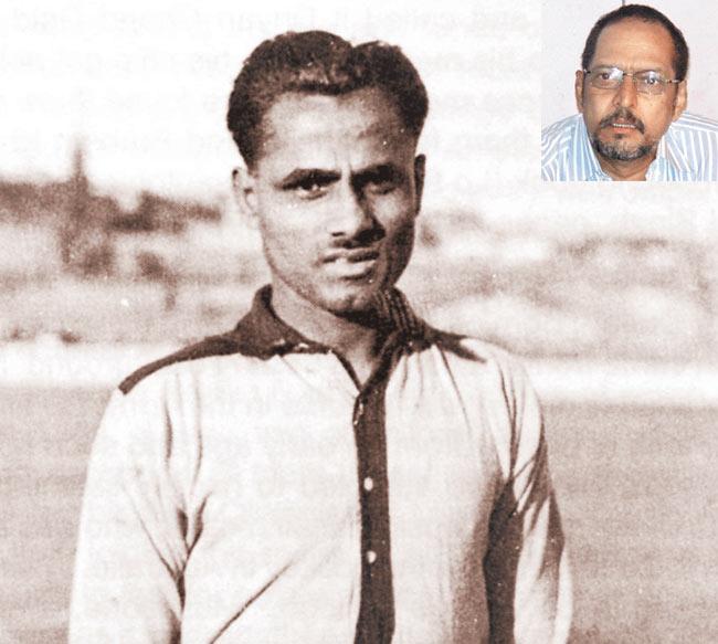Dhyan Chand in the 1930s and (inset) Nana Patekar