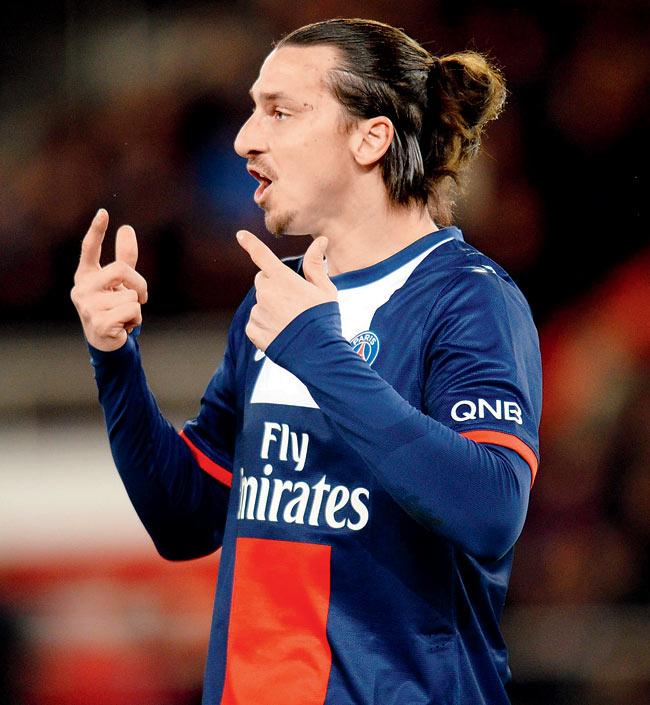 PSG striker Zlatan Ibrahimovic