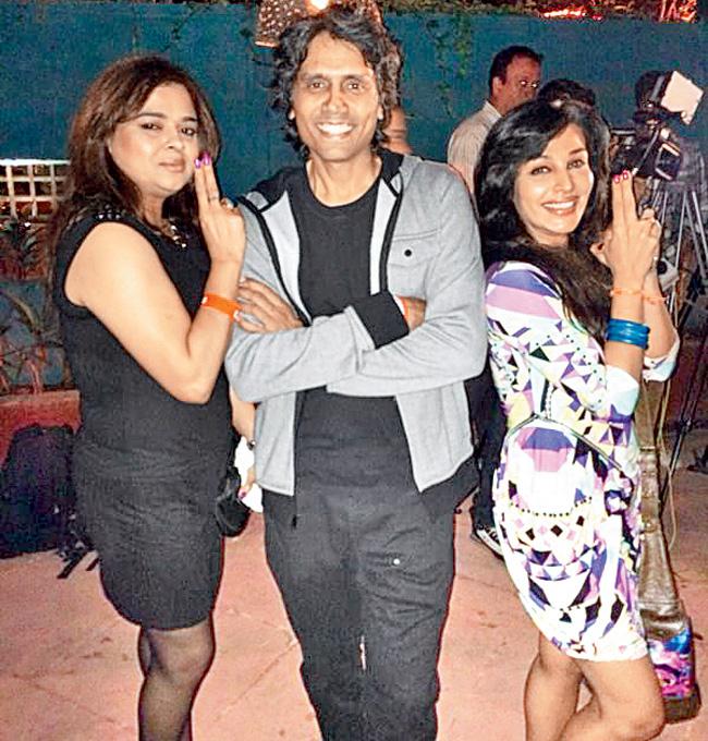 From left: Actress Gulfam Khan, director Nagesh Kukunoor and actress Flora Saini