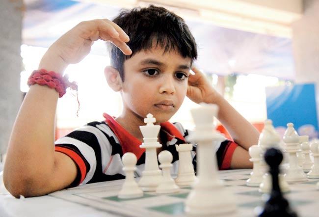Young chess player Dev Shah