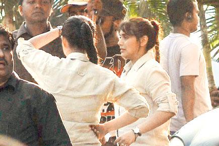 On the sets: Rani Mukerji shoots with body double for 'Mardaani'