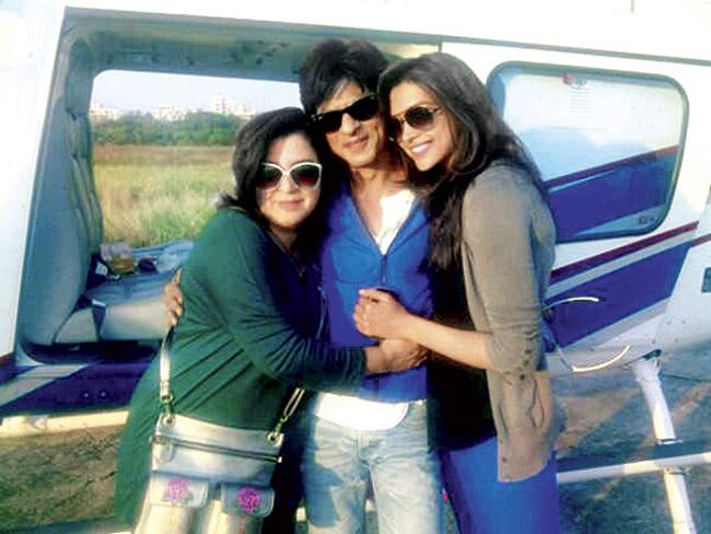 Farah Khan, Shah Rukh Khan and Deepika Padukone