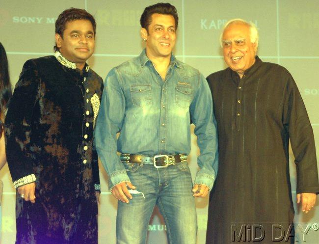 A R Rehman, Salman Khan and Kapil Sibal