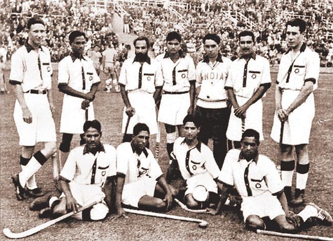 Members of the 1936 Indian Olympic hockey team