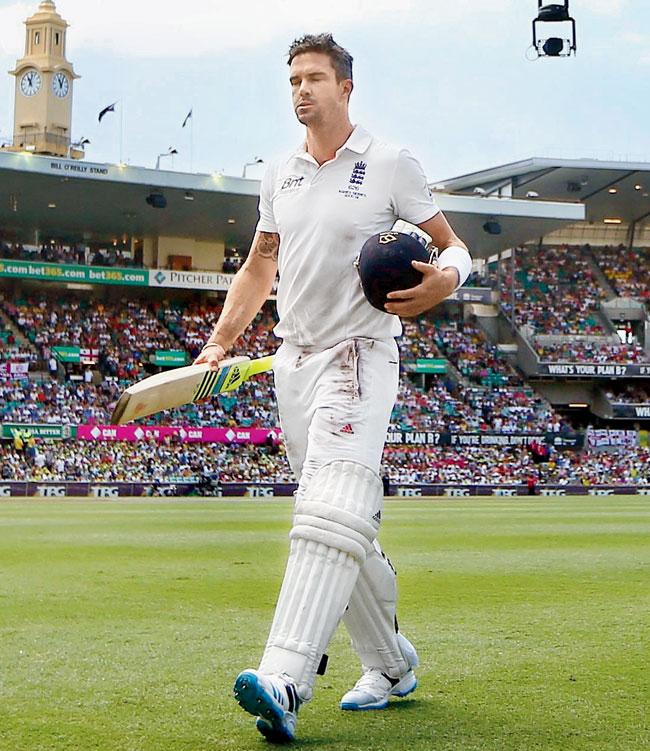 Kevin Pietersen walks back to the pavilion after being dismissed in the Sydney Test earlier this year. Pic/Getty Images