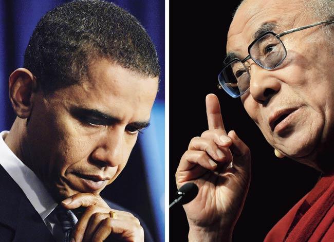 Barack Obama’s meeting with the Dalai Lama was held in the Map Room of the White House rather than Obama