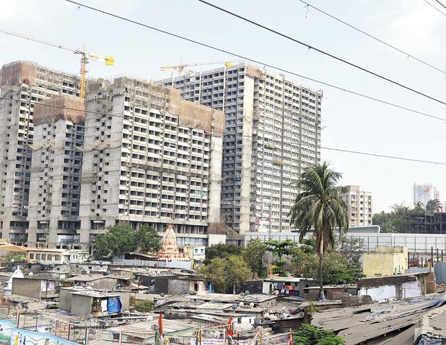 Ongoing construction of the project on the Western Express Highway in Malad (East). File pic