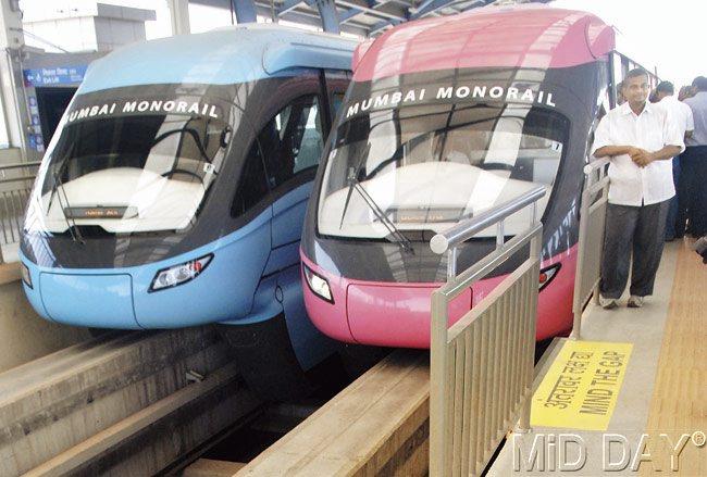 India’s first monorail was inaugurated on February 1. Pic/Shadab Khan