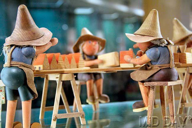 Old wooden toys at the Erzgebirge Toy Museum 
